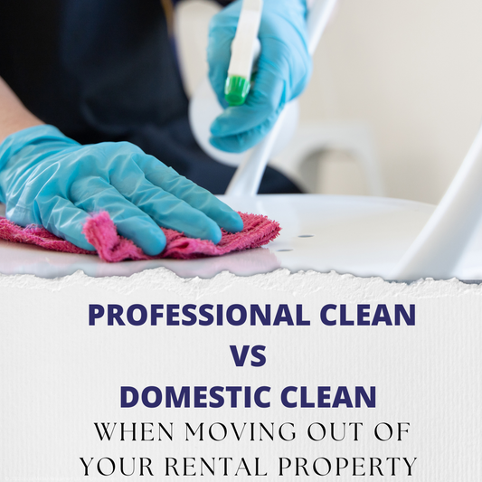 Professional clean vs domestic clean when moving out of your rental property