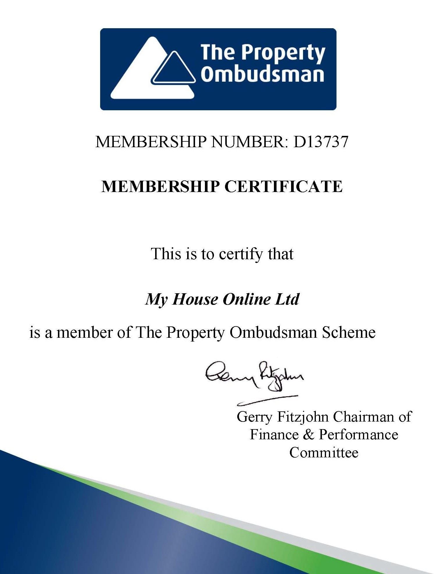 membership number for tpo for lettings agents in kings lynn